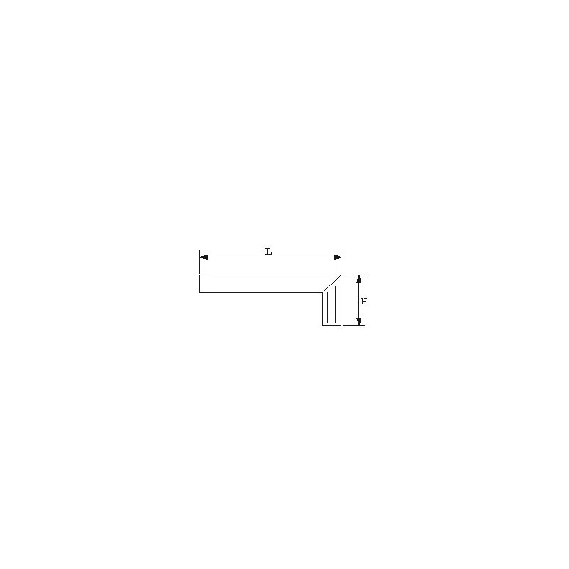 EQUERRE LAME ACIER 400 MM - SAM | 774-A-40