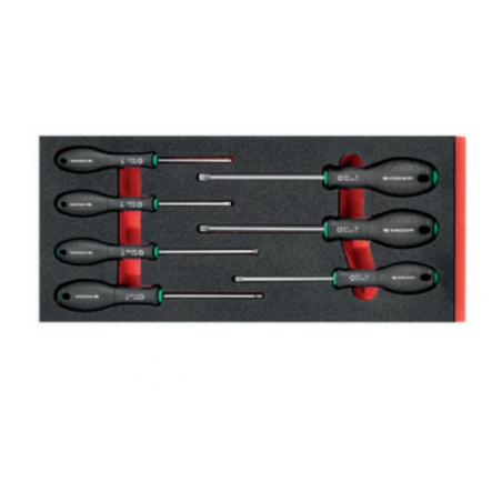 Jeu de 6 tournevis Ergotwist torx en module mousse - FACOM | MODM.BTX1PF