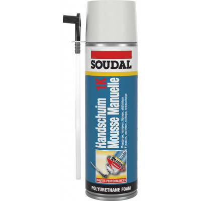 Mousse Polyuréthane Manuelle SOUDAFOAM - 1K Beige Aérosol 500 ML - SOUDAL | 108804
