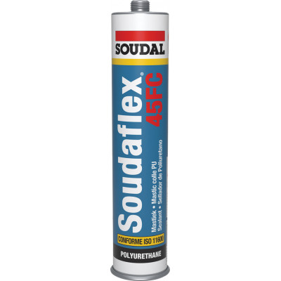 Mastic polyuréthane SOUDAFLEX 45 FC Gris Cartouche 300 ML - SOUDAL | 120665