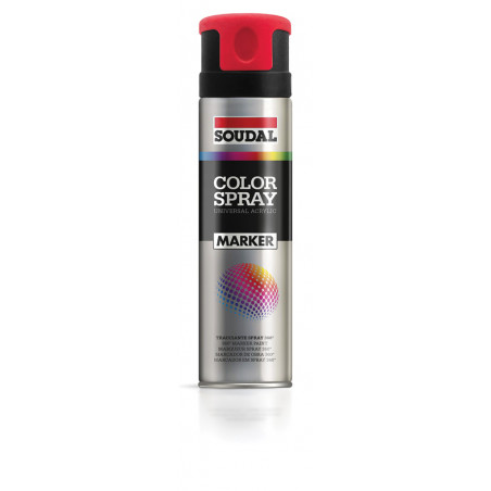 Traceur de Chantier Color Spray Jaune Fluo Aérosol 500 ML - SOUDAL | 155991