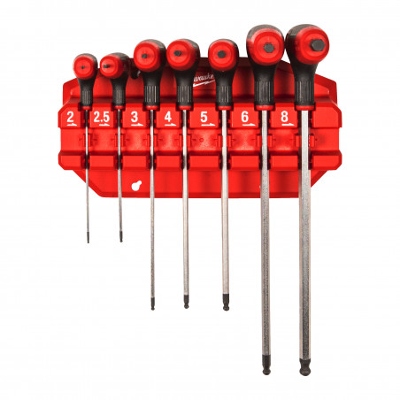 SET DE CLÉS MALES 6 PANS POIGNÉE EN T CONFORT 7 PCS - Milwaukee | 4932498677