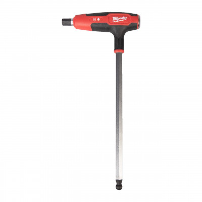 Clé mâle 6 pans poignée en T avec capsule de frappe  10MM - Milwaukee | 4932498688