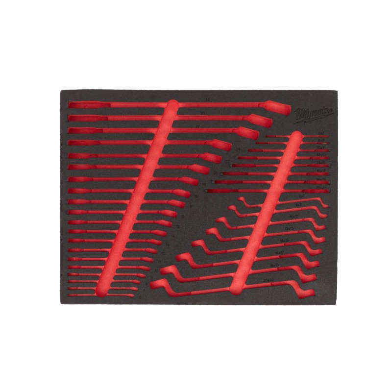 MODULE MOUSSE VIDE POUR JEU D’OUTILS D’ÉCLAIRAGE, DE COUPE, DE MESURE ET DE CLÉS DE 14 PCS - Milwaukee | 4932500765