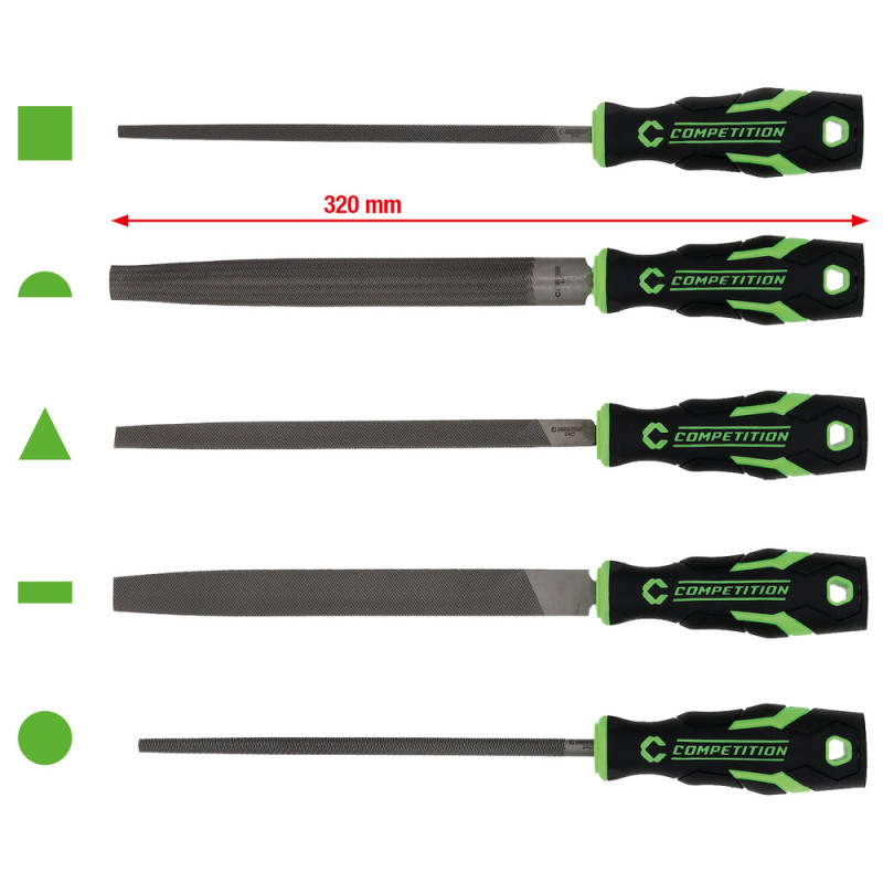 Jeu de limes COMPETITION, 5 pcs - KSTools | 512.0405