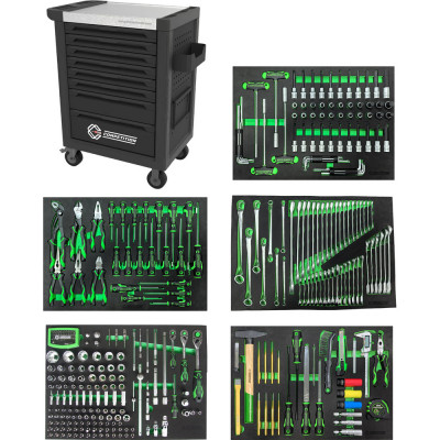 Servante d'atelier COMPETITION avec 8 tiroirs et 341 outils premium - KSTools | 512.5341