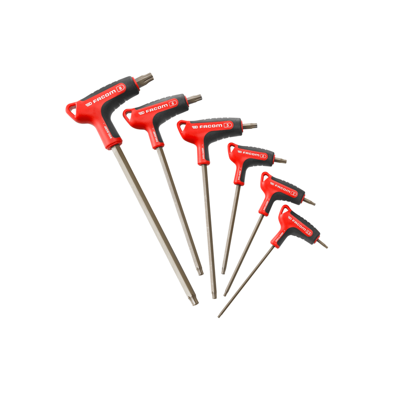 Jeu de 6 clés en P - 6 pans - OGV® GRIP FACOM FRANCE | 84HGRP.J6PB