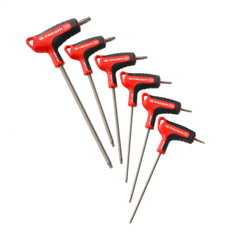 Jeu de 6 clés à poignées en P OGVGrip Torx T8 – T10 – T15 – T20 – T25 – T30 - FACOM | 89XGRP.J6PB