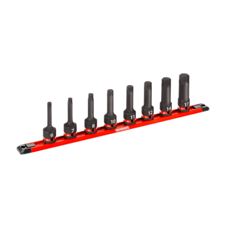Jeu de 8 douilles 1/2' tournevis OGVGrip 6 pans sur rack magnétique  6 – 7 – 8 – 10 – 11 – 12 – 14 – 17mm - FACOM | NSH.GRP.J8PB