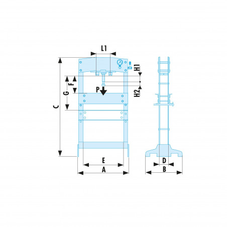 Presse pneumatiques 50 t - FACOM | W.450PNAPF