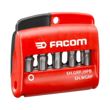 Jeu de 9 embouts OGV Grip 6 pans sur Etui 2 – 2.5 – 3 – 4 – 5 – 6 – 7 – 8mm + porte-embout - FACOM | EH.GRP.J9PB