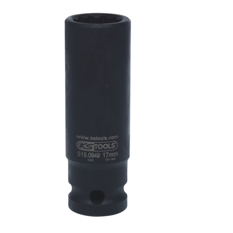 Douille longue à chocs 12 pans 1/2" 17 mm" - KS Tools | 515.0949-E