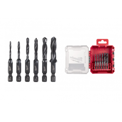 Set de 6 forêts taraudeurs 1/4" HSS-G Milwaukee | 4932498267