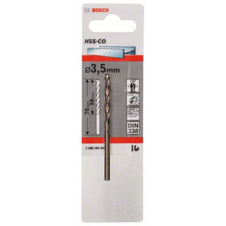 2608585845 Forets à métaux rectifiés HSS-Co, DIN 338 Accessoire Bosch pro outils