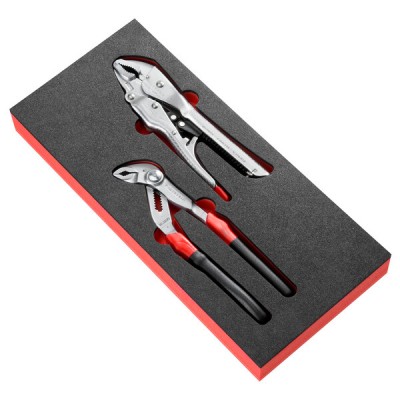 Jeu de 2 pinces en module mousse. 181B.25CPE + 580.10 - FACOM | MODM.PR12APF