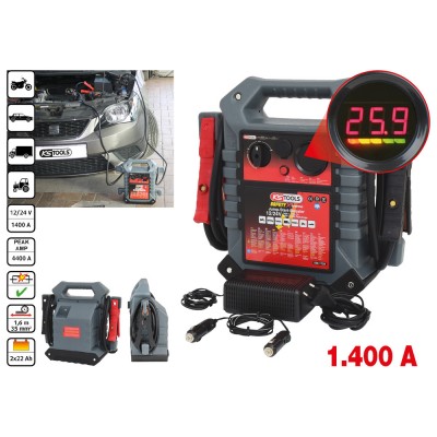 Booster à batterie 12 V + 24 V, 1400 A - KSTools | 550.1720