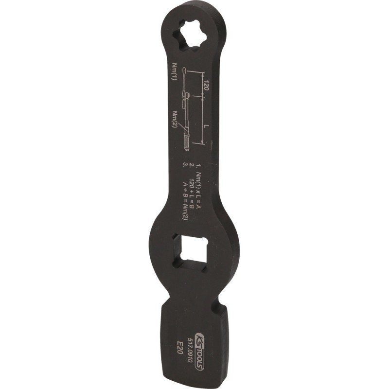 Clé à chocs TORX E 3/4''  avec 2 surfaces d'impact, E20 - KSTools | 517.0910