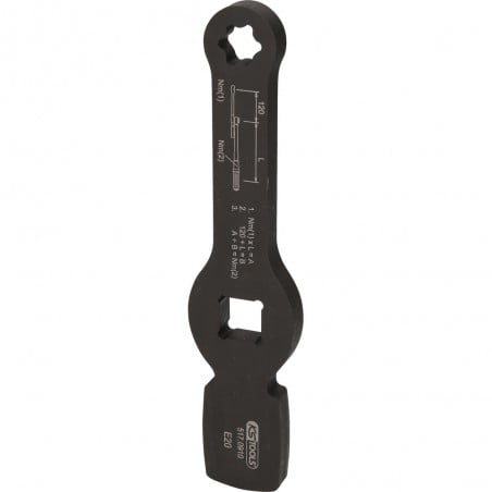 Clé à chocs TORX E 3/4''  avec 2 surfaces d'impact, E20 - KSTools | 517.0910