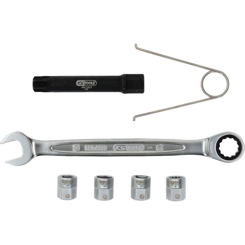 Clé mixte spécifique pour étriers de frein WABCO et Knorr, 7 pcs - KSTools | 460.2620