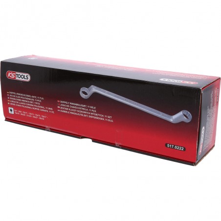 Clé polygonale contre-coudée, 11 pcs. 6-32mm - KSTools | 517.0222