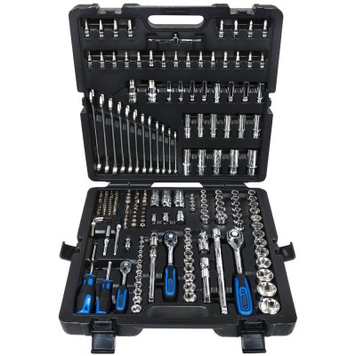 Coffret de douilles CHROMEplus 1/4''+3/8''+1/2'', 216 pièces - KSTools | 918.0216