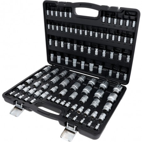 Coffret de douilles et douilles tournevis 1/4'' +3/8'' +1/2'', TORX, 101 pcs. - KSTools | 911.7101