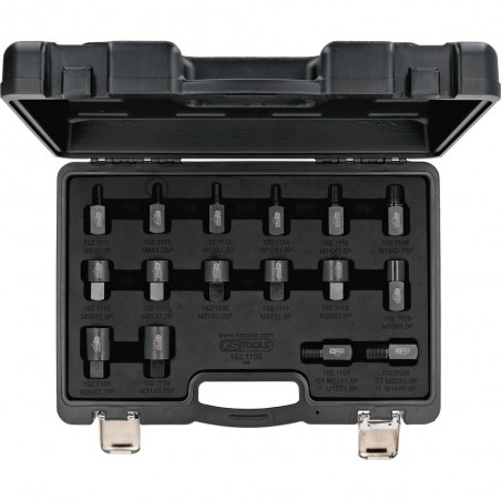 Jeu d’adaptateurs à visser pour extracteur d’injecteur, 16 pcs - KSTools | 152.1105