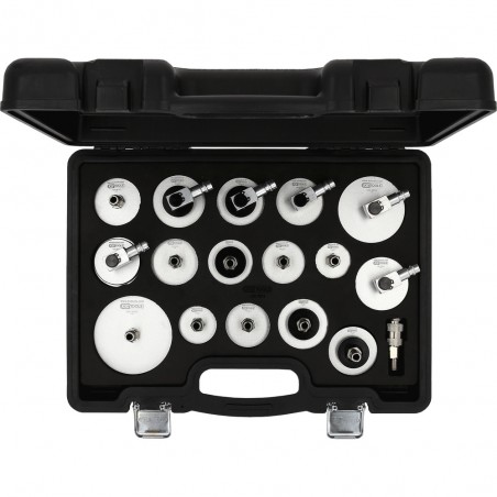 Jeu d’adaptateurs universels de manchon de purge pour la purge des freins, 17 pcs - KSTools | 160.0815
