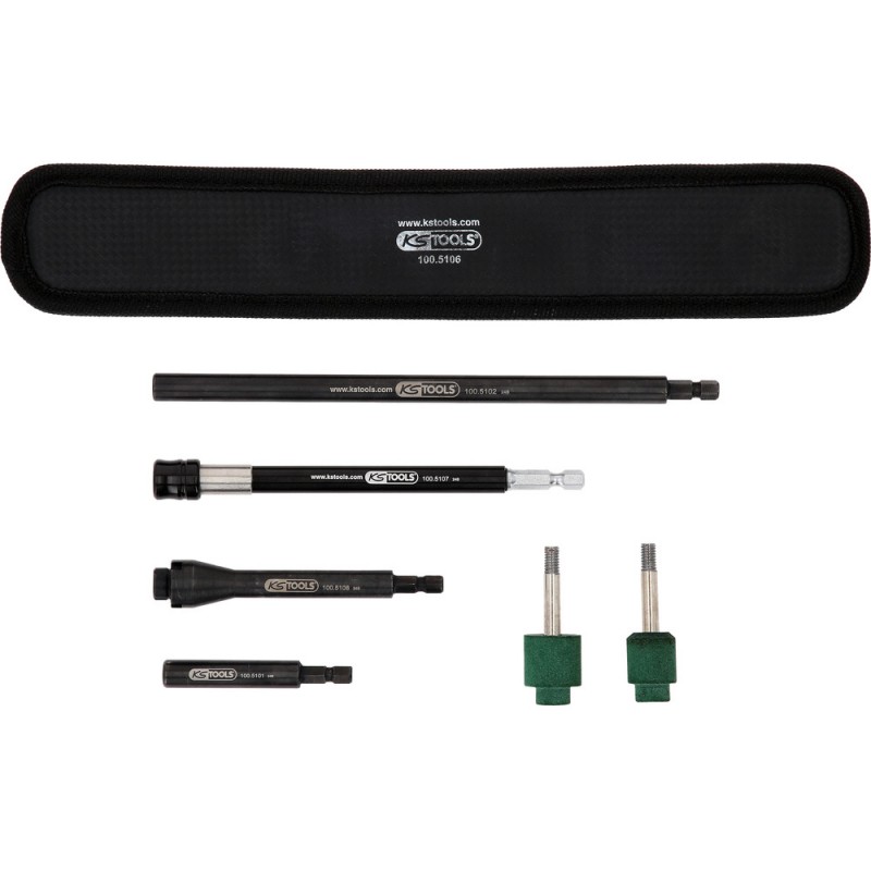 Jeu d’outils de nettoyage de siège de soupape pour jantes en alu, 7 pcs - KSTools | 100.5100