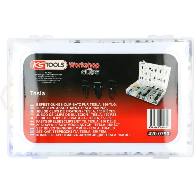 Jeu de clips de fixation - Tesla, 150 pcs - KSTools | 420.0790