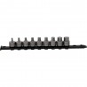 Jeu de douilles à embout 3/8''  à 6 pans creux, courtes, 9 pcs, 4-14 mm - KSTools | 917.4000