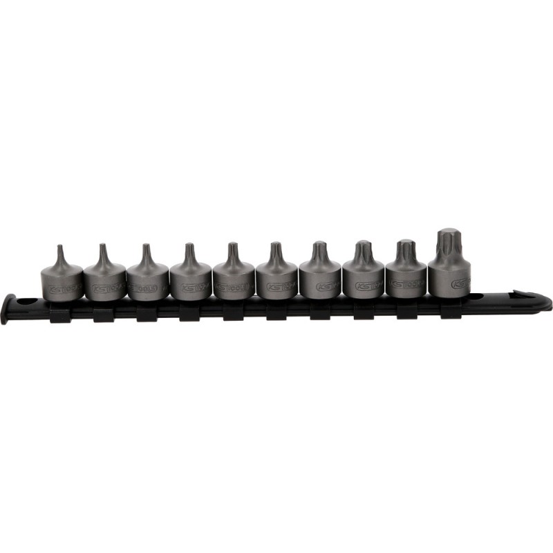 Jeu de douilles à embout 3/8''  TORX, courtes, 10 pcs, T10-T55 - KSTools | 917.4015