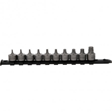 Jeu de douilles à embout 3/8''  TORX, courtes, 10 pcs, T10-T55 - KSTools | 917.4015