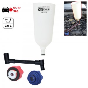 Jeu d'entonnoirs de remplissage d'huile avec raccord pivotant pour VAG, 4 pcs - KSTools | 150.9155