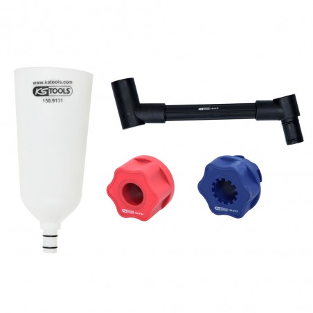Jeu d'entonnoirs de remplissage d'huile avec raccord pivotant pour VAG, 4 pcs - KSTools | 150.9155