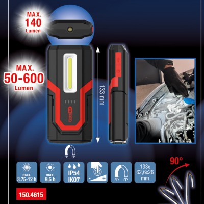 Lampe de poche compacte eQi UltimateBEAM 600 Lumens - KSTools | 150.4615