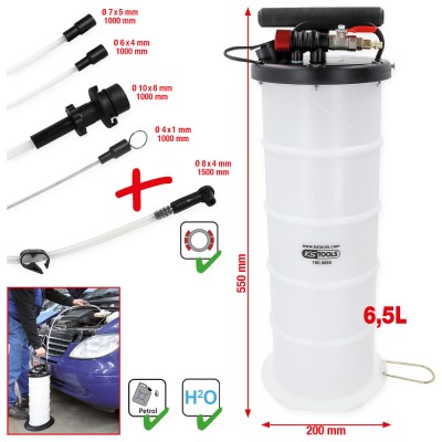 Pompe d'aspiration par vide 6,5 l avec 4 sondes - KSTools | 160.0865