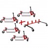 Support de rangement avec 4 chariots de manutention mécaniques Performance, 5 pcs - KSTools | 160.1225