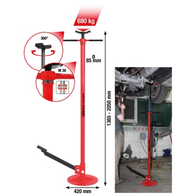 Support télescopique Performance, max. 680 kg - KSTools | 160.1265