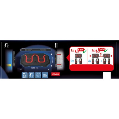 Tapis de charge eQi UltimateBEAM avec deux points de charge - KSTools | 150.4611