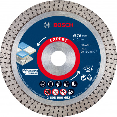 Disque diamant Hard Ceramic EXPERT 76x1,9x10mm - BOSCH | 2 608 900 652
