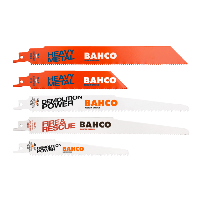 Jeu de lames scie sabre X5 - Bahco | 3940-HDD-SET-5P