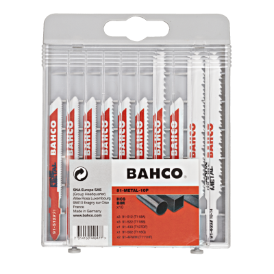 Jeu lame scie Métal 10PCS - Bahco | 91-METAL-10P
