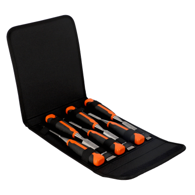 Jeu de 6 burins dans pochette - Bahco | 424P-S6-PP
