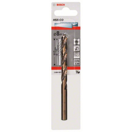 2608585860 Forets à métaux rectifiés HSS-Co, DIN 338 Accessoire Bosch pro outils