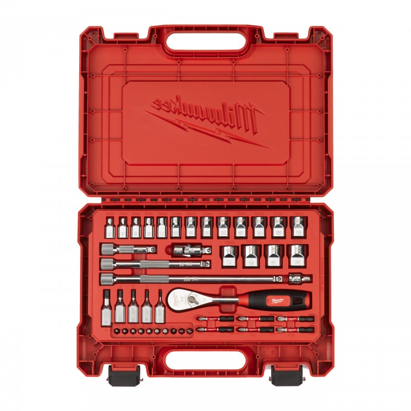 Set de douilles et cliquet 3/8" 44 pcs Milwaukee | 4932498333