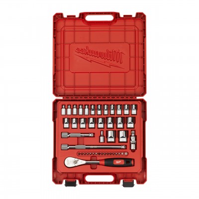 Set de douilles et cliquet 1/2" 44 pcs Milwaukee | 4932498334