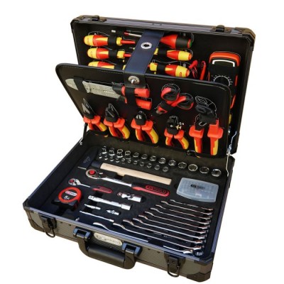 Valise pour électricien et électromécanicien 1/4'' + 1/2'', 142 pièces KS Tools | 922.0642F