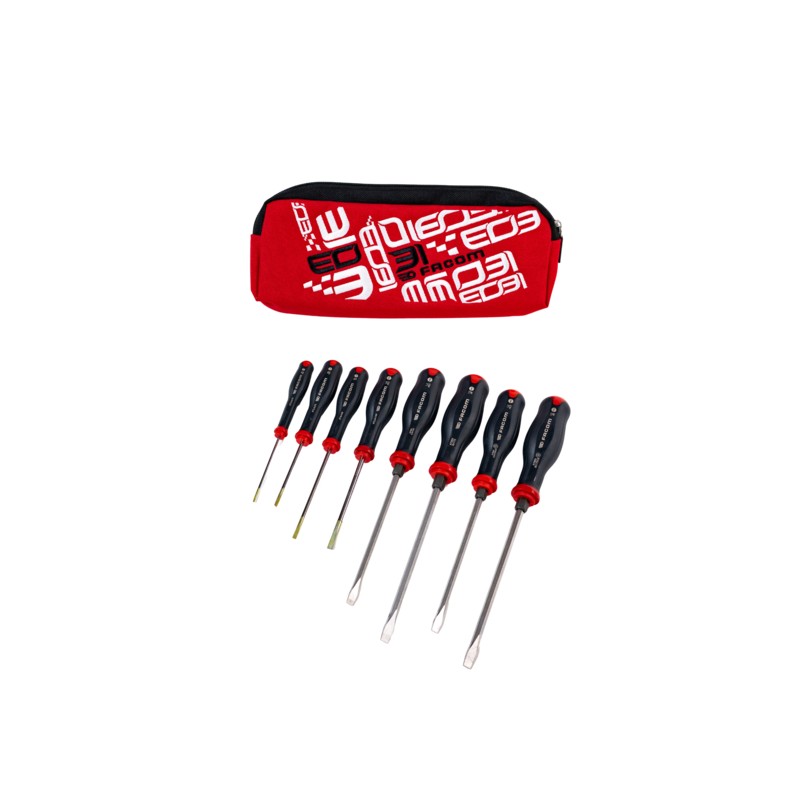 Jeu de 8 tournevis Protwist lame ronde en trousse édition limitée EO31 - FACOM |ATJ8-EO31