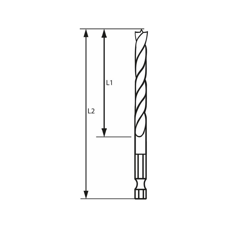 2608595523 Mèche à bois hélicoïdale, queue six pans 1/4" Accessoire Bosch pro outils